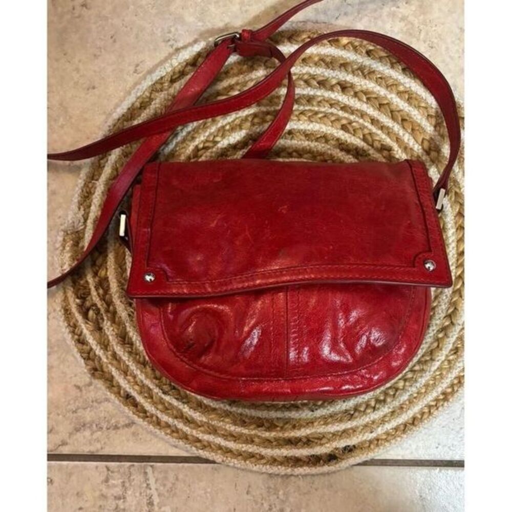 Vintage red leather Lodis‎ crossbody